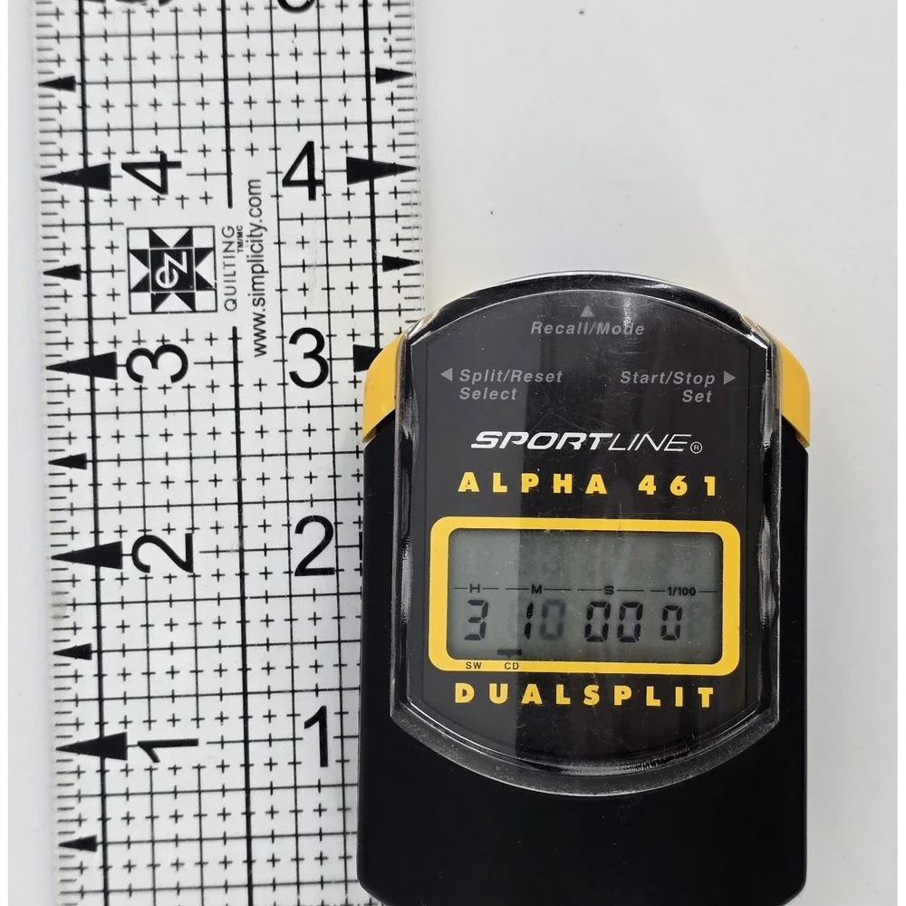 Sportline Alpha 461 Dual Split Timer Stopwatch Sports Fitness w/‎ Lanyard Tested